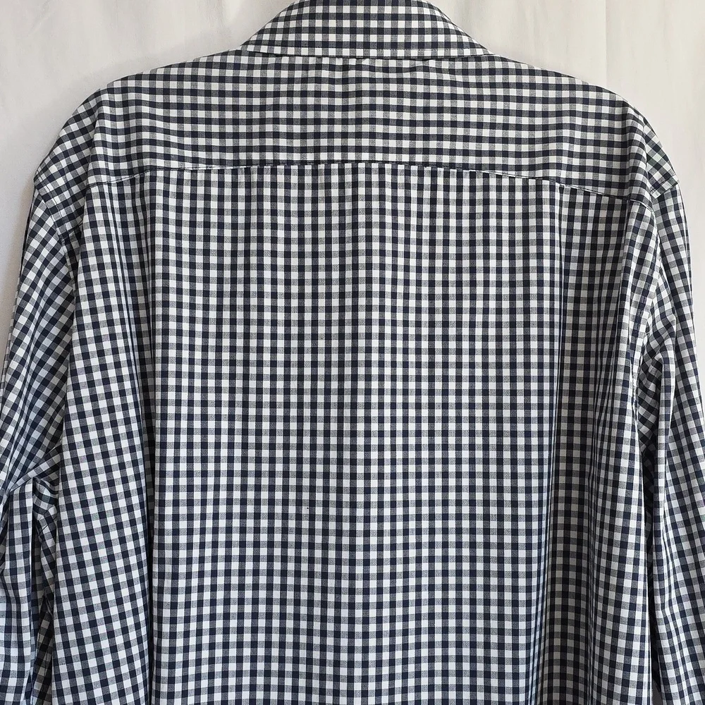 Banana Republic Slim Fit Blue & White Check Mens Cotton Shirt.  Size XXL